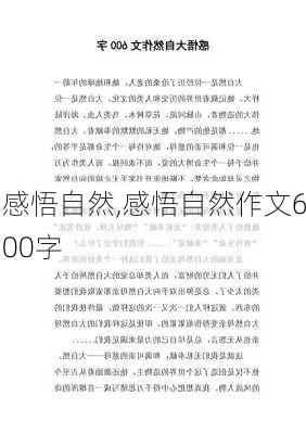 感悟自然,感悟自然作文600字