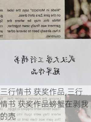 三行情书 获奖作品,三行情书 获奖作品螃蟹在剥我的壳-第3张图片-星梦范文网