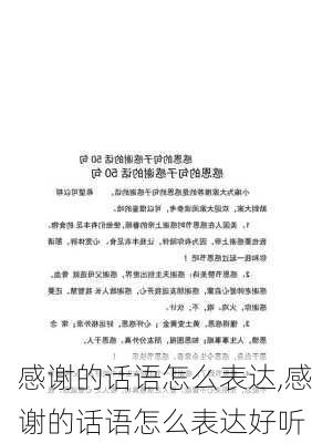 感谢的话语怎么表达,感谢的话语怎么表达好听-第2张图片-星梦范文网