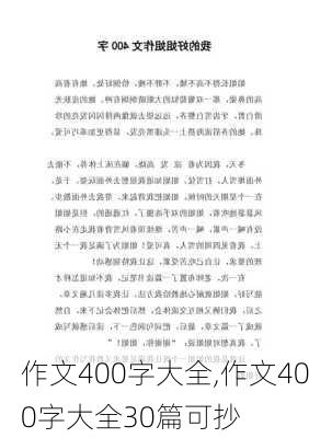 作文400字大全,作文400字大全30篇可抄-第3张图片-星梦范文网