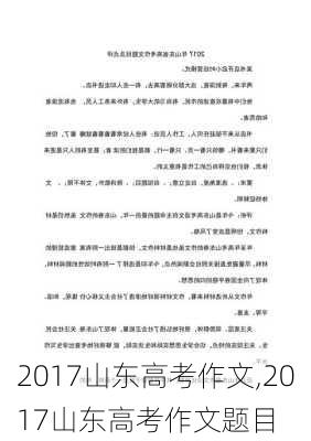 2017山东高考作文,2017山东高考作文题目-第2张图片-星梦范文网