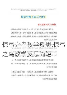 惊弓之鸟教学反思,惊弓之鸟教学反思简短