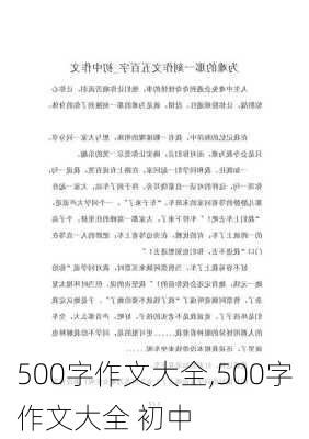 500字作文大全,500字作文大全 初中-第2张图片-星梦范文网