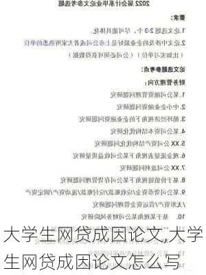 大学生网贷成因论文,大学生网贷成因论文怎么写