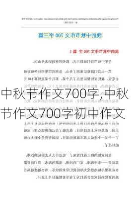 中秋节作文700字,中秋节作文700字初中作文