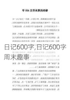 日记600字,日记600字周末趣事-第3张图片-星梦范文网