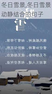 冬日雪景,冬日雪景动静结合的句子-第3张图片-星梦范文网