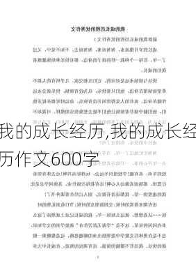 我的成长经历,我的成长经历作文600字