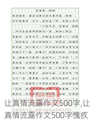 让真情流露作文500字,让真情流露作文500字愧疚