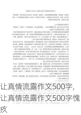 让真情流露作文500字,让真情流露作文500字愧疚-第2张图片-星梦范文网