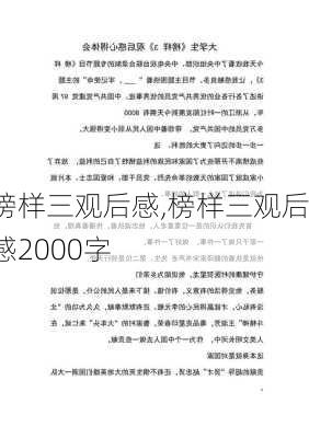 榜样三观后感,榜样三观后感2000字