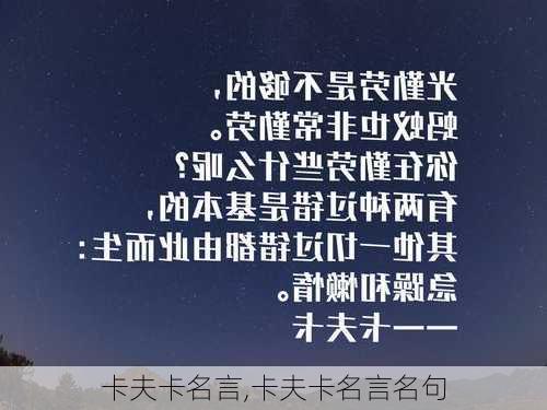 卡夫卡名言,卡夫卡名言名句-第3张图片-星梦范文网