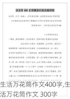 生活万花筒作文400字,生活万花筒作文 300字-第3张图片-星梦范文网