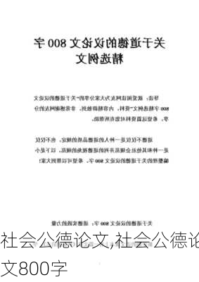 社会公德论文,社会公德论文800字-第2张图片-星梦范文网