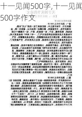 十一见闻500字,十一见闻500字作文-第2张图片-星梦范文网