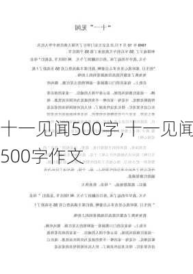 十一见闻500字,十一见闻500字作文