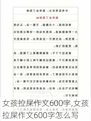 女孩拉屎作文600字,女孩拉屎作文600字怎么写-第1张图片-星梦范文网