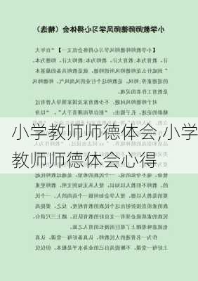 小学教师师德体会,小学教师师德体会心得-第2张图片-星梦范文网