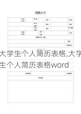 大学生个人简历表格,大学生个人简历表格word-第2张图片-星梦范文网