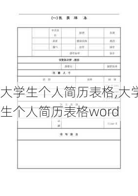 大学生个人简历表格,大学生个人简历表格word-第3张图片-星梦范文网