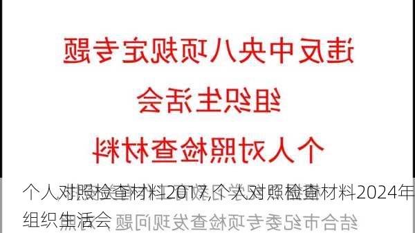 个人对照检查材料2017,个人对照检查材料2024年组织生活会-第2张图片-星梦范文网