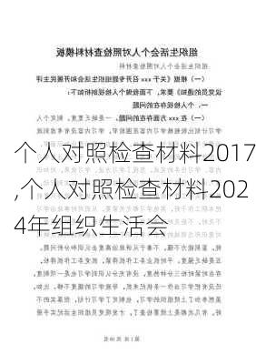 个人对照检查材料2017,个人对照检查材料2024年组织生活会-第3张图片-星梦范文网