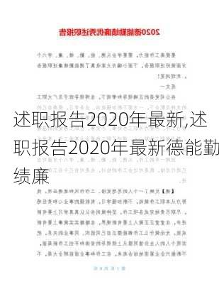 述职报告2020年最新,述职报告2020年最新德能勤绩廉-第3张图片-星梦范文网