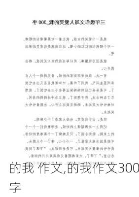 的我 作文,的我作文300字-第2张图片-星梦范文网