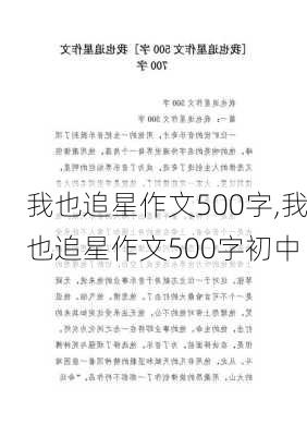 我也追星作文500字,我也追星作文500字初中