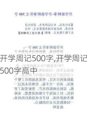 开学周记500字,开学周记500字高中-第2张图片-星梦范文网