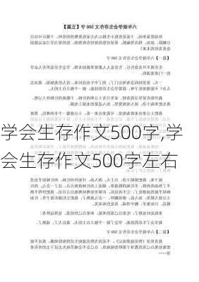 学会生存作文500字,学会生存作文500字左右-第3张图片-星梦范文网