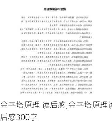 金字塔原理 读后感,金字塔原理读后感300字-第3张图片-星梦范文网