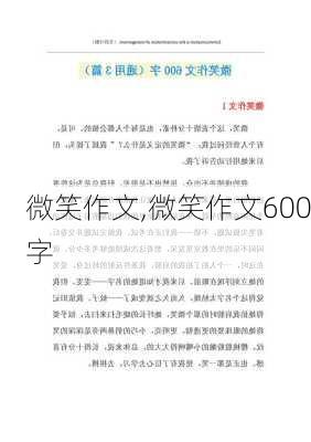 微笑作文,微笑作文600字-第3张图片-星梦范文网