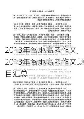 2013年各地高考作文,2013年各地高考作文题目汇总-第3张图片-星梦范文网