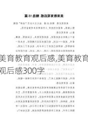 美育教育观后感,美育教育观后感300字