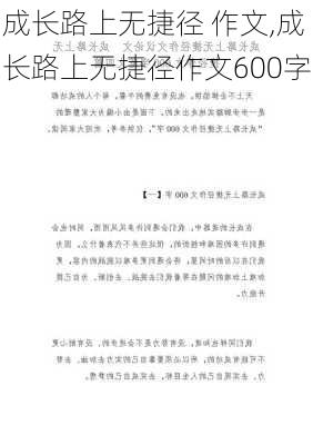 成长路上无捷径 作文,成长路上无捷径作文600字-第3张图片-星梦范文网