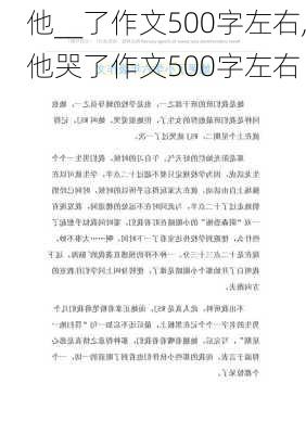 他__了作文500字左右,他哭了作文500字左右-第3张图片-星梦范文网