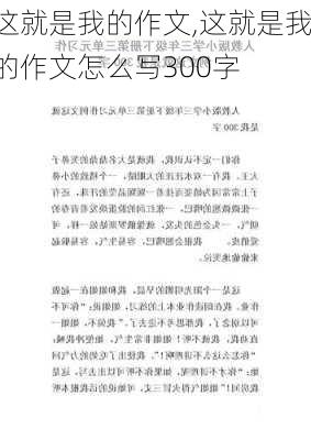 这就是我的作文,这就是我的作文怎么写300字-第3张图片-星梦范文网