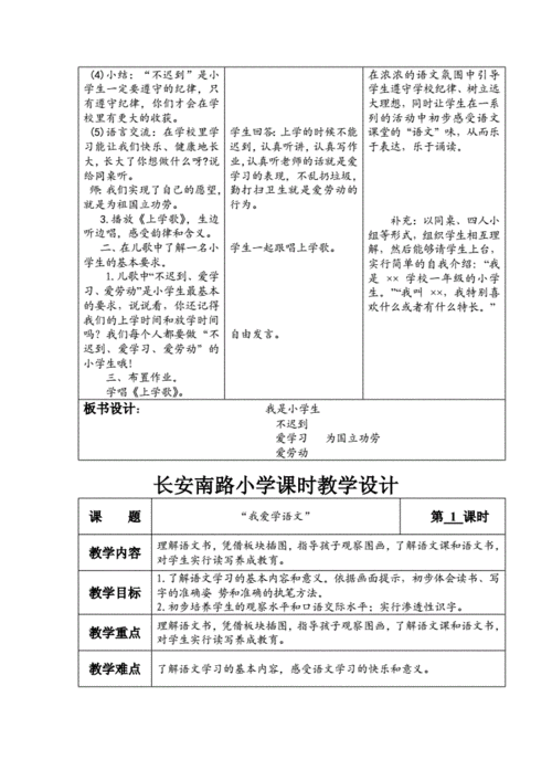 一年级入学教育教案,一年级入学教育教案设计-第3张图片-星梦范文网