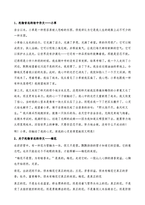 关于托物言志的作文,关于托物言志的作文600字-第3张图片-星梦范文网