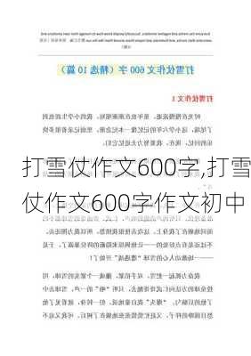 打雪仗作文600字,打雪仗作文600字作文初中-第3张图片-星梦范文网