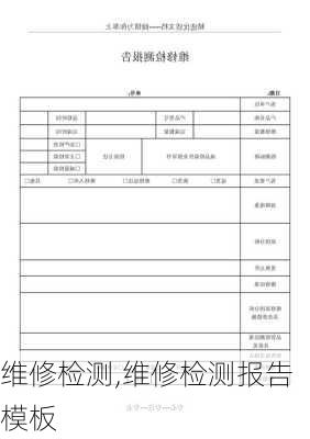 维修检测,维修检测报告模板-第1张图片-星梦范文网