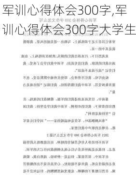 军训心得体会300字,军训心得体会300字大学生