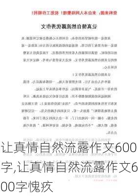 让真情自然流露作文600字,让真情自然流露作文600字愧疚-第2张图片-星梦范文网