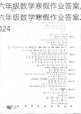 六年级数学寒假作业答案,六年级数学寒假作业答案2024