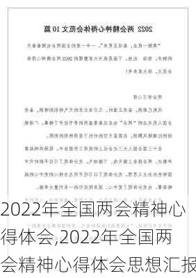 2022年全国两会精神心得体会,2022年全国两会精神心得体会思想汇报-第2张图片-星梦范文网