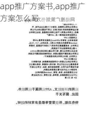 app推广方案书,app推广方案怎么写