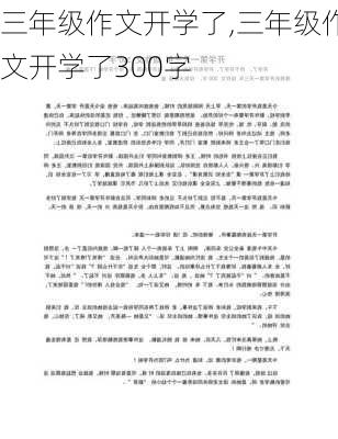 三年级作文开学了,三年级作文开学了300字