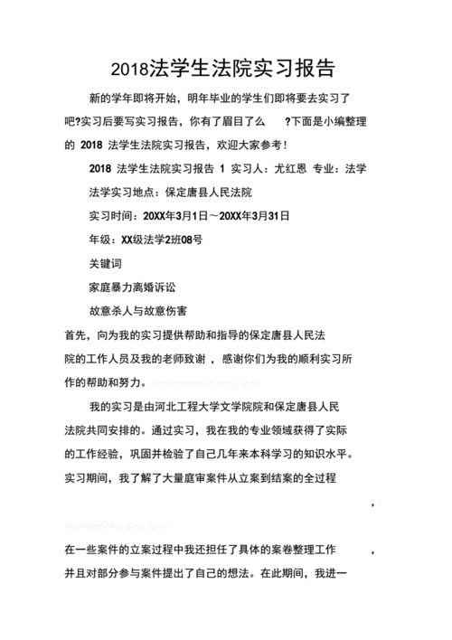 法院立案庭实习报告,法院立案庭实践报告-第3张图片-星梦范文网