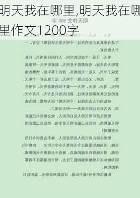 明天我在哪里,明天我在哪里作文1200字-第2张图片-星梦范文网